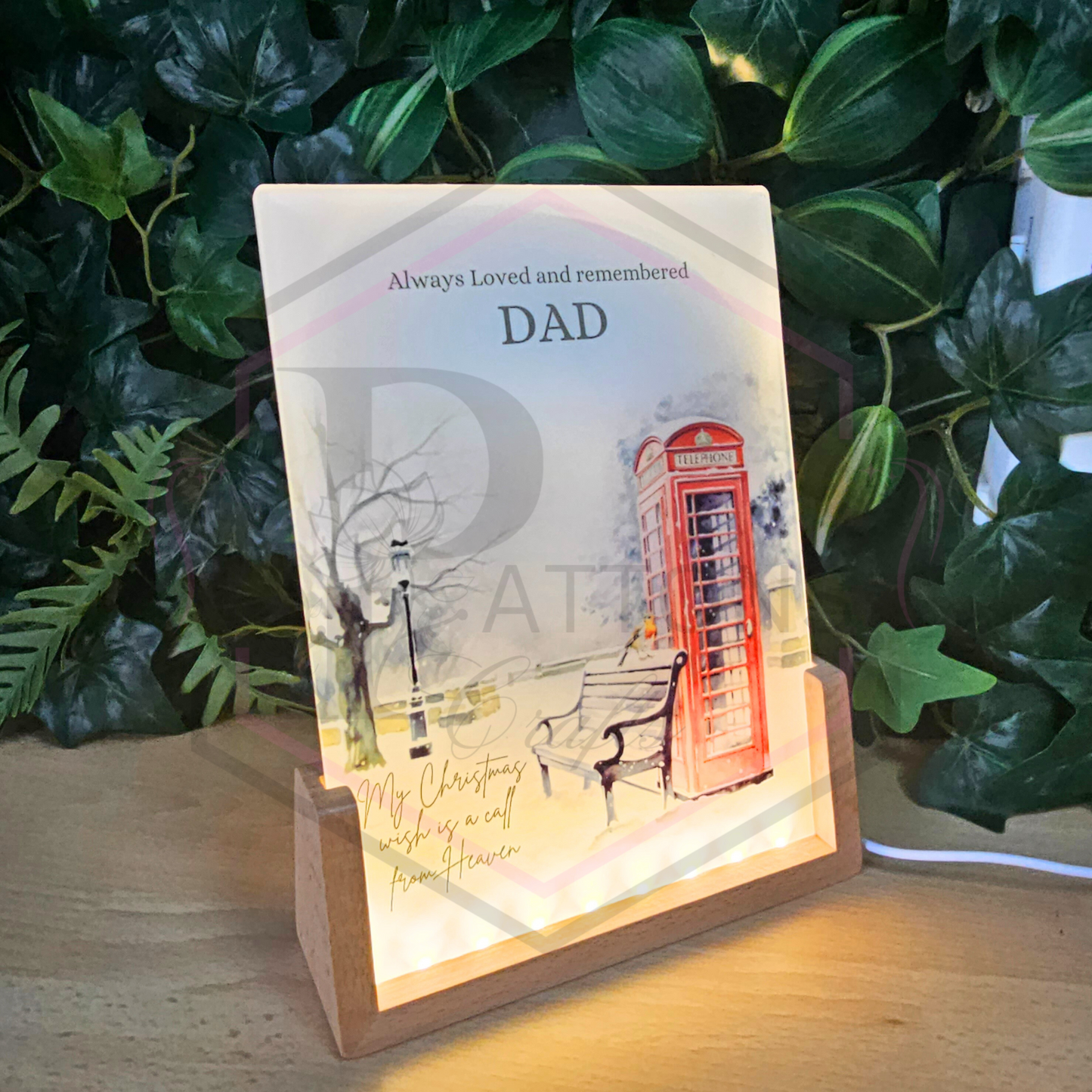 Personalised Memorial Light | Christmas Message | In Memory