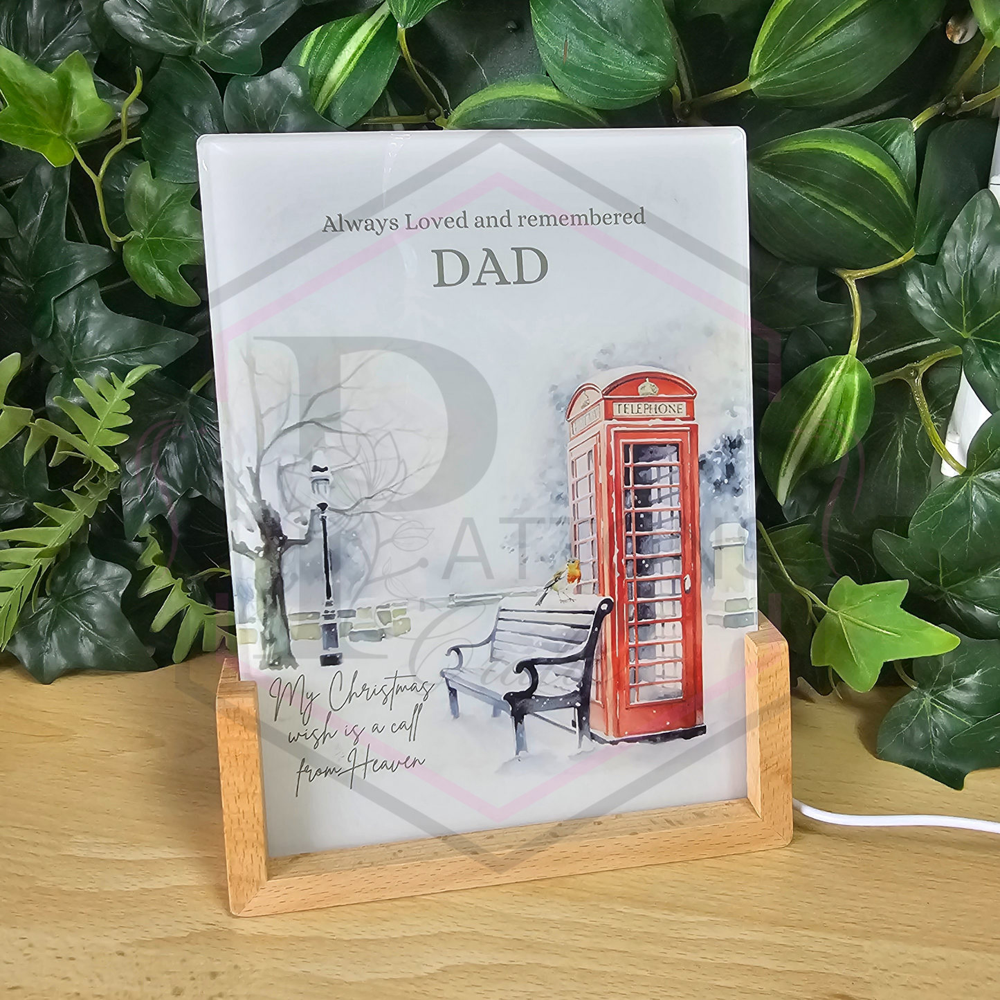 Personalised Memorial Light | Christmas Message | In Memory