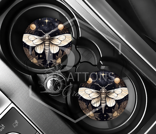 Car Coaster | Moth | Pack of Two