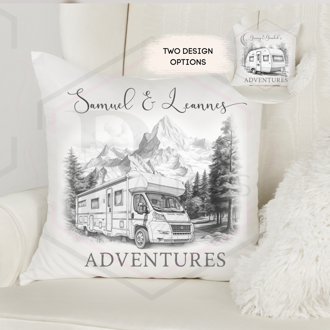 Personalised Cushion | Motorhome cushion | Caravan decor | Adventure cushion