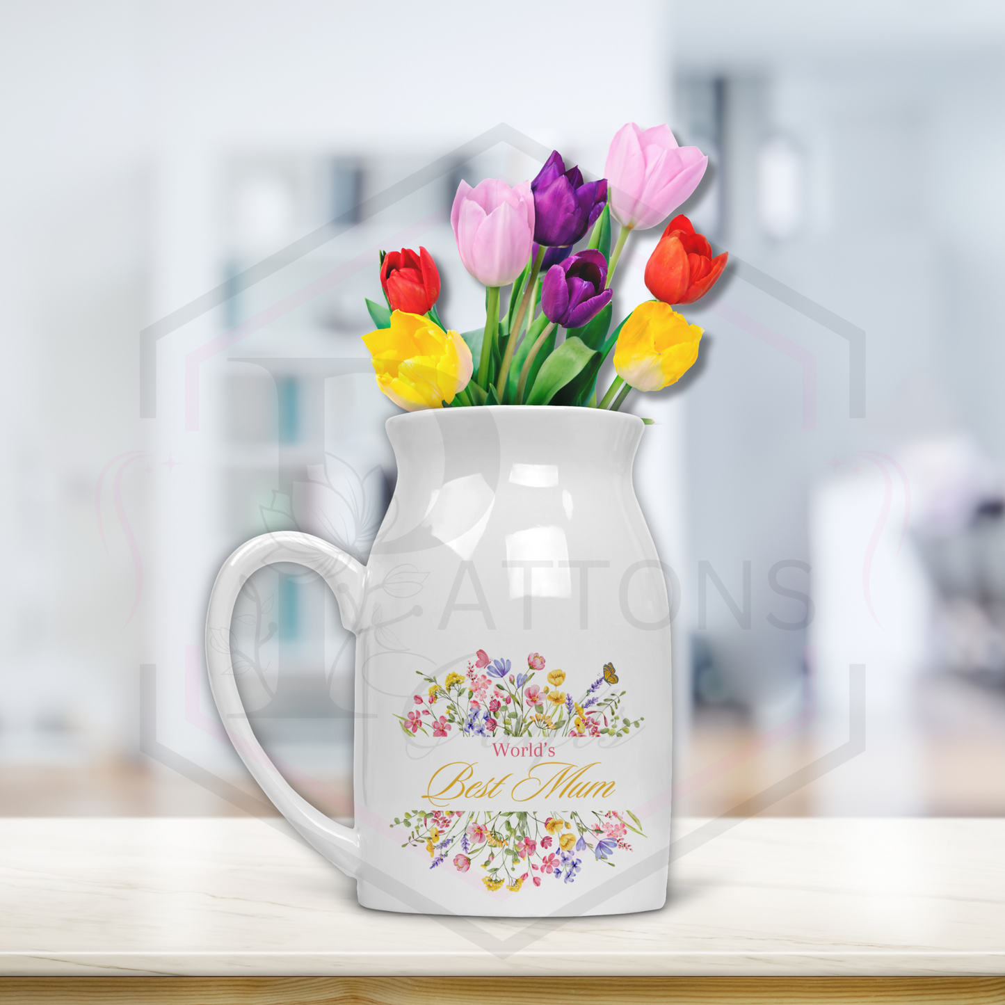 Personalised vase | Ceramic Vase | Worlds best mum