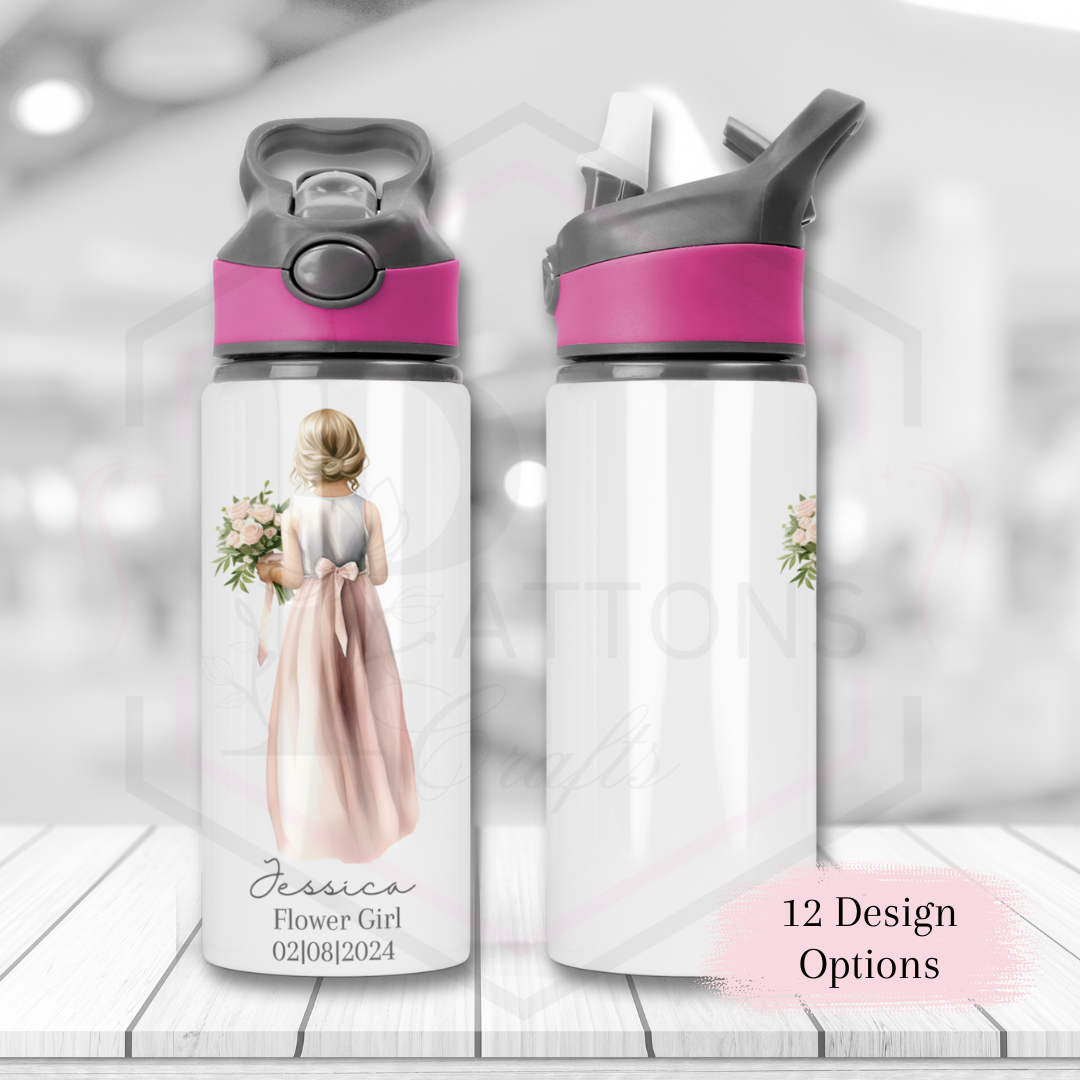 Personalised Flower girl water bottle | Flower girl gift