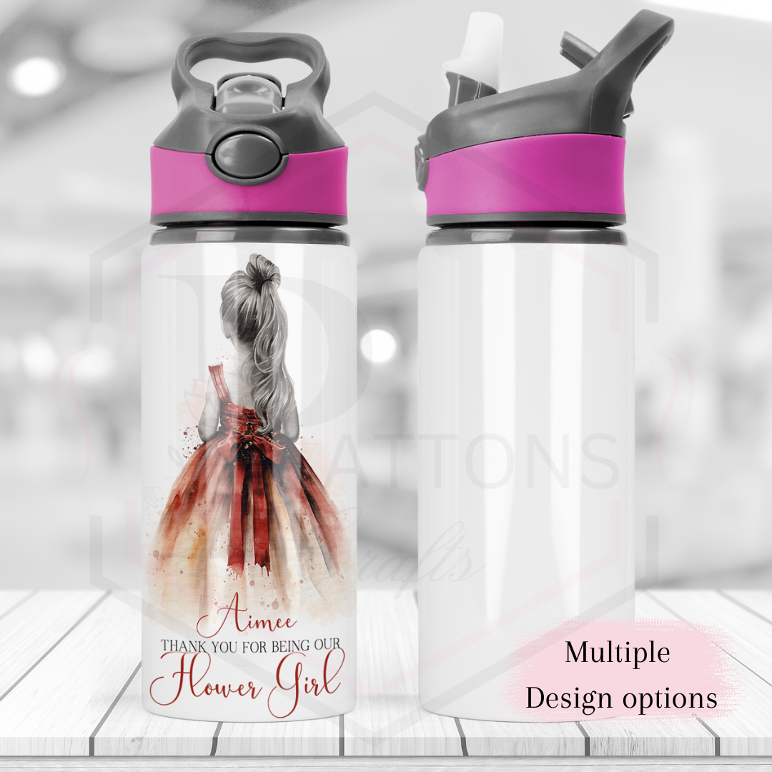 Personalised Flower Girl Water Bottle | Flower Girl Gift | Multiple Options