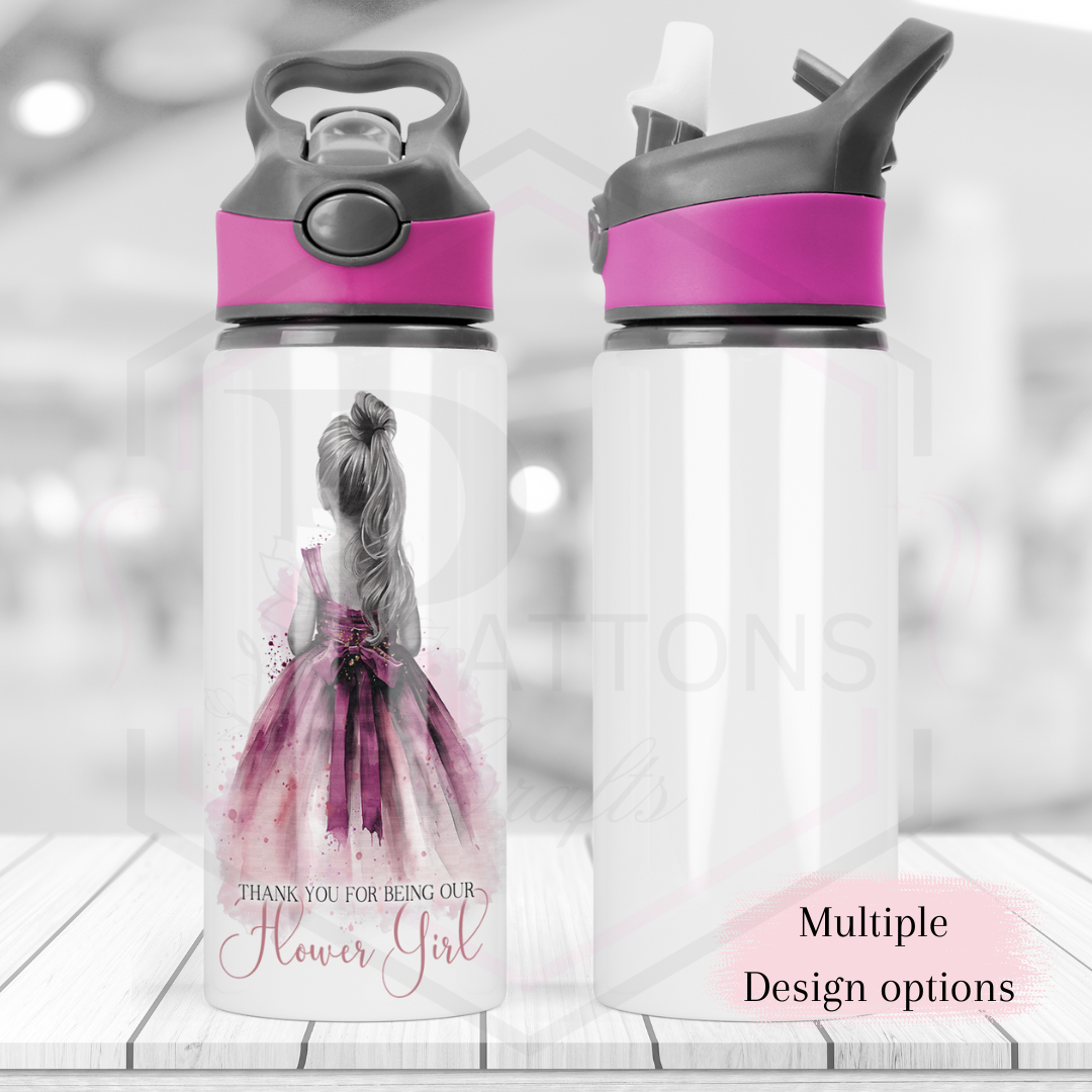 Personalised Flower Girl Water Bottle | Flower Girl Gift | Multiple Options