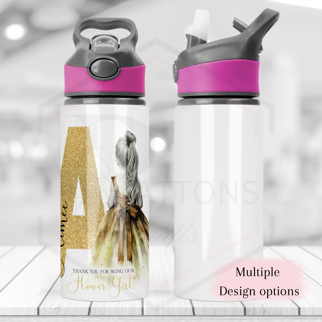 Personalised Flower Girl Water Bottle | Flower Girl Gift | Multiple Options