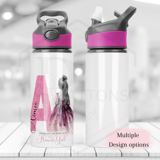 Personalised Flower Girl Water Bottle | Flower Girl Gift | Multiple Options