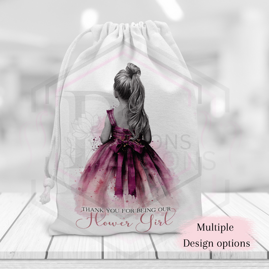 Personalised Wedding Favour Bags | Flower Girl Gift | Multiple Option