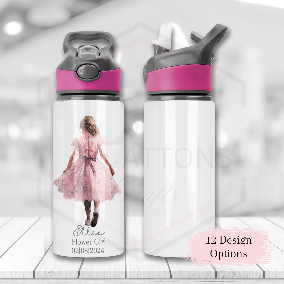 Personalised Flower girl water bottle | Flower girl gift