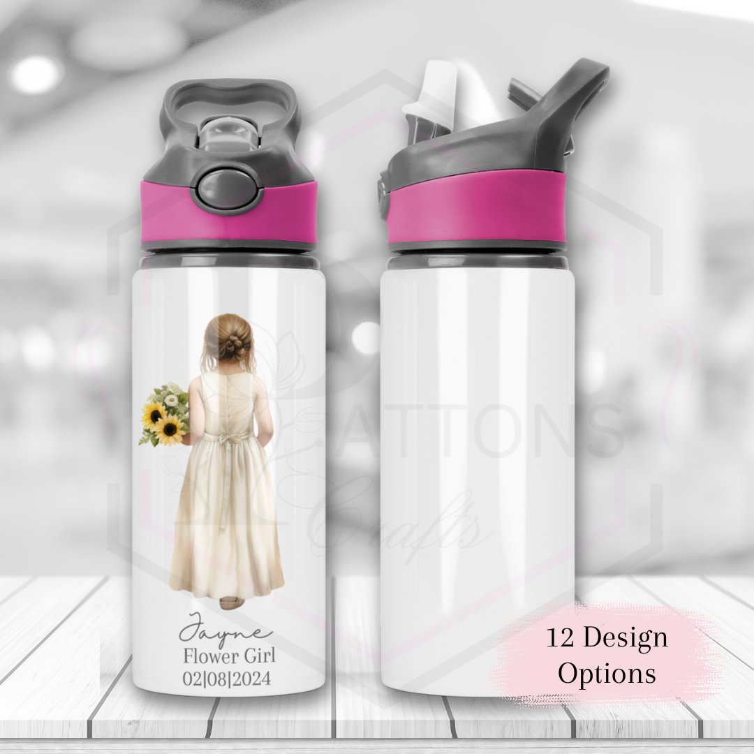 Personalised Flower girl water bottle | Flower girl gift