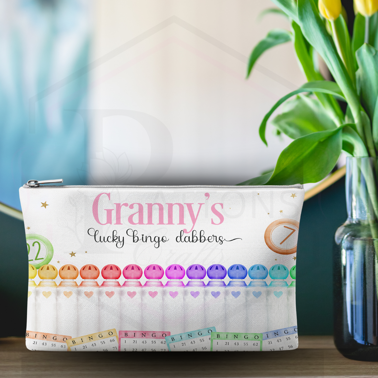 Bingo dabber bag | Zipped carry bag | Grannys bingo bag