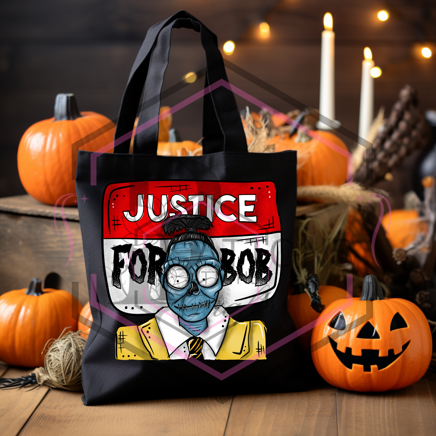 Black tote bag | Justice for bob | Reusable shopper