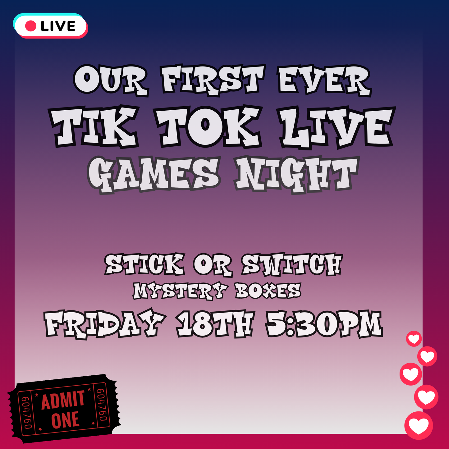 TIKTOK GAMES NIGHT | STICK OR SWITCH | PLEASE READ DESCRIPTION