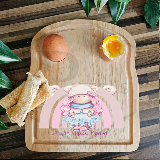 Egg & Toast Board | Personalised Rainbow |  dippy board