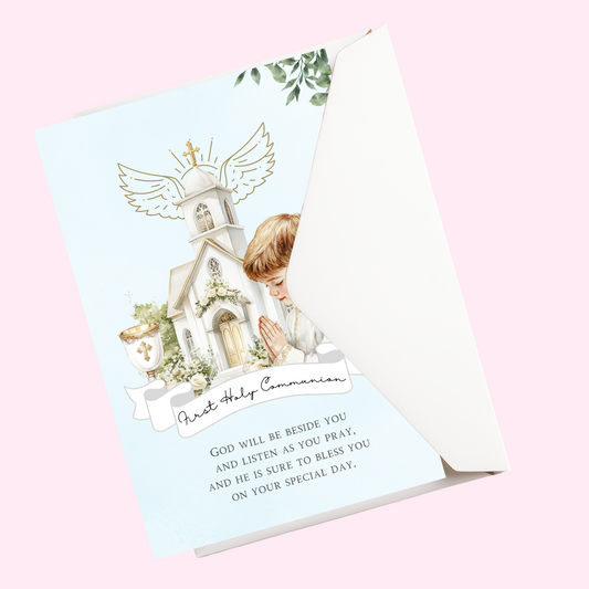 First Holy communion card | boys Communion card