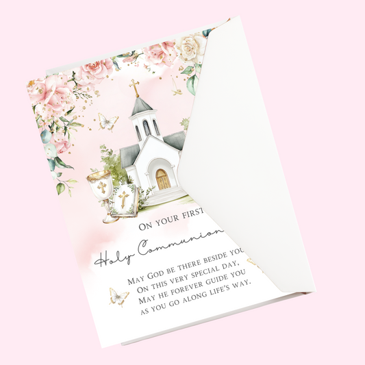 First Holy communion card |  Girls Communion card