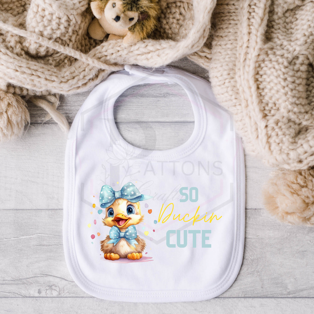 Baby bib | Cute duck dribble catcher