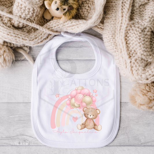 Personalised baby bib | Baby girl dribble catcher