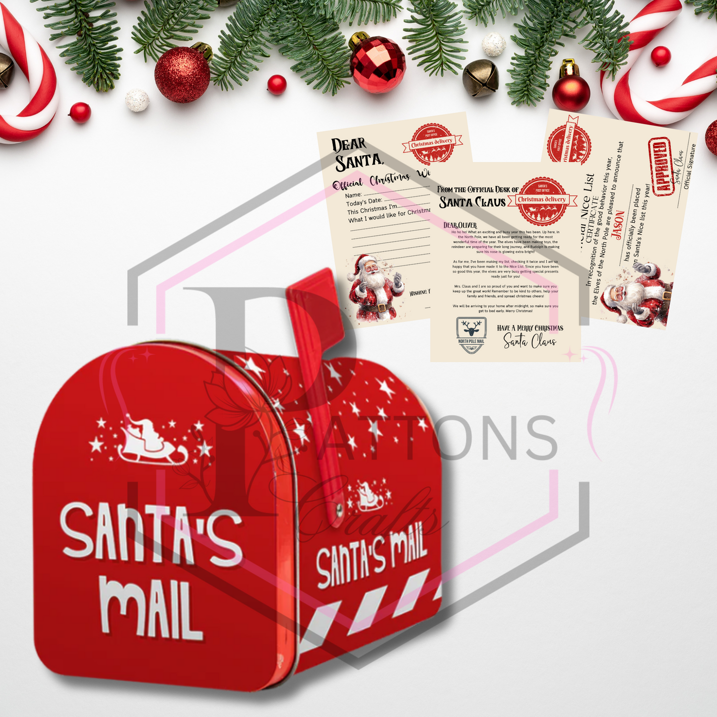 Santa's Post Box | Santa's Mail & Certificates | Christmas Prop