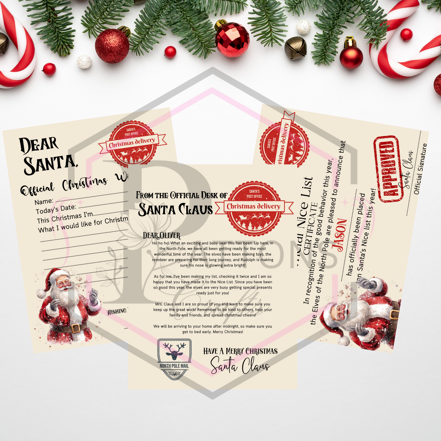 Santa's Post Box | Santa's Mail & Certificates | Christmas Prop