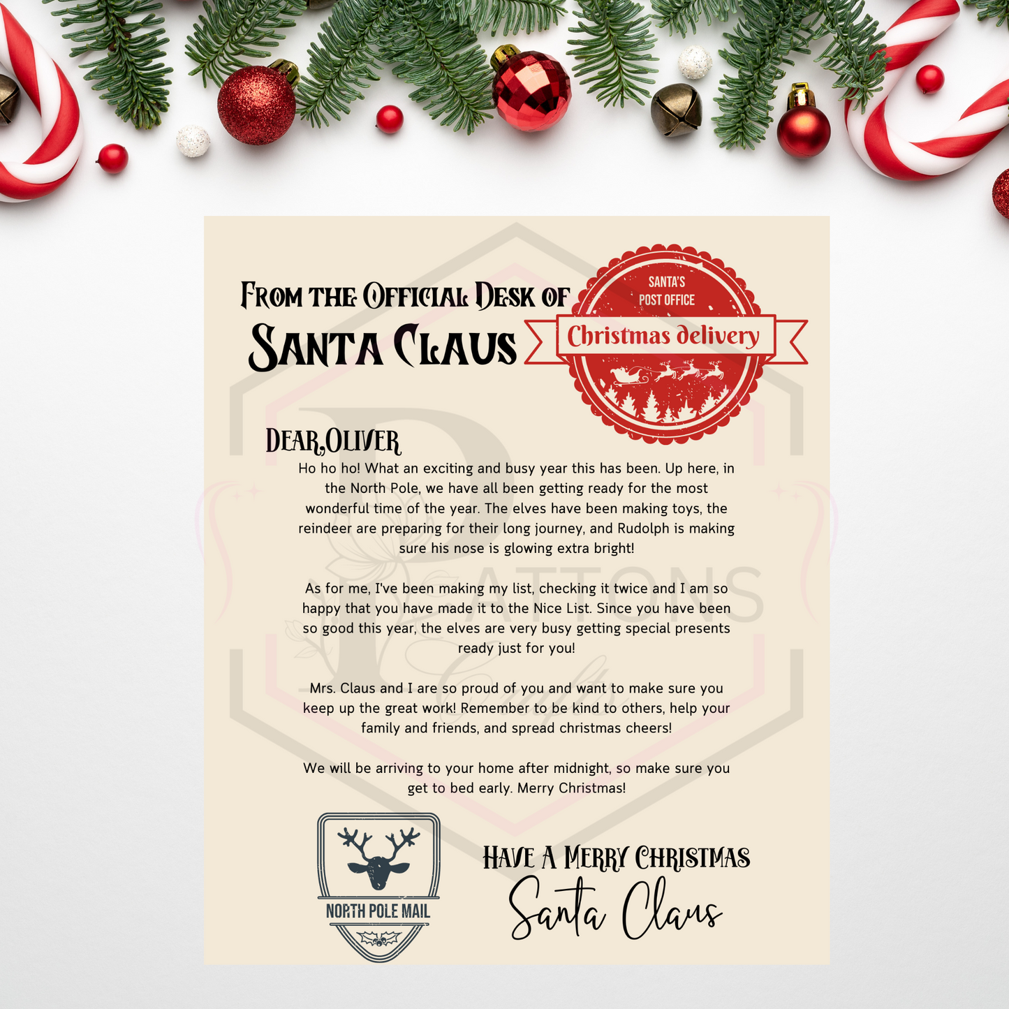 Santa's Post Box | Santa's Mail & Certificates | Christmas Prop