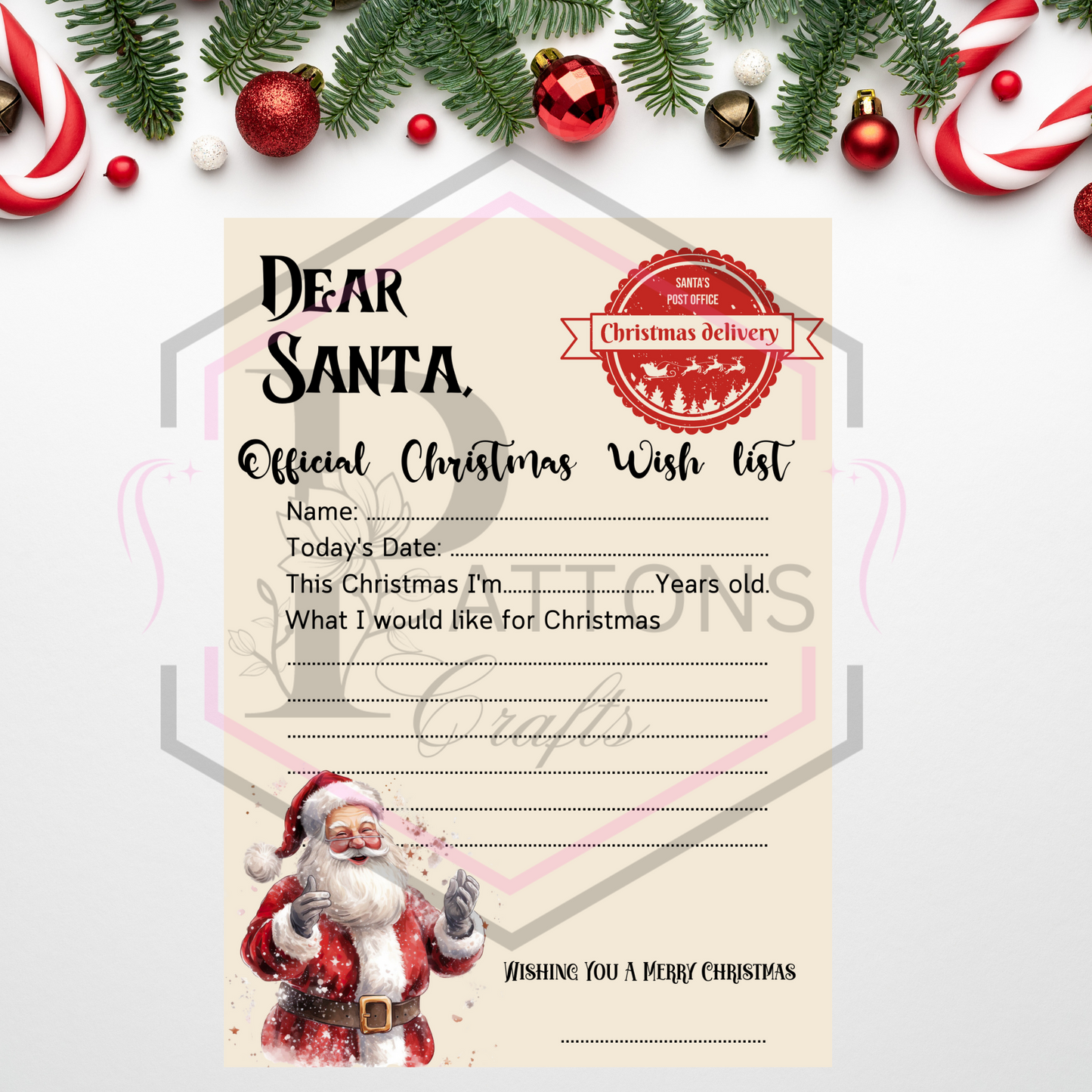 Santa's Post Box | Santa's Mail & Certificates | Christmas Prop