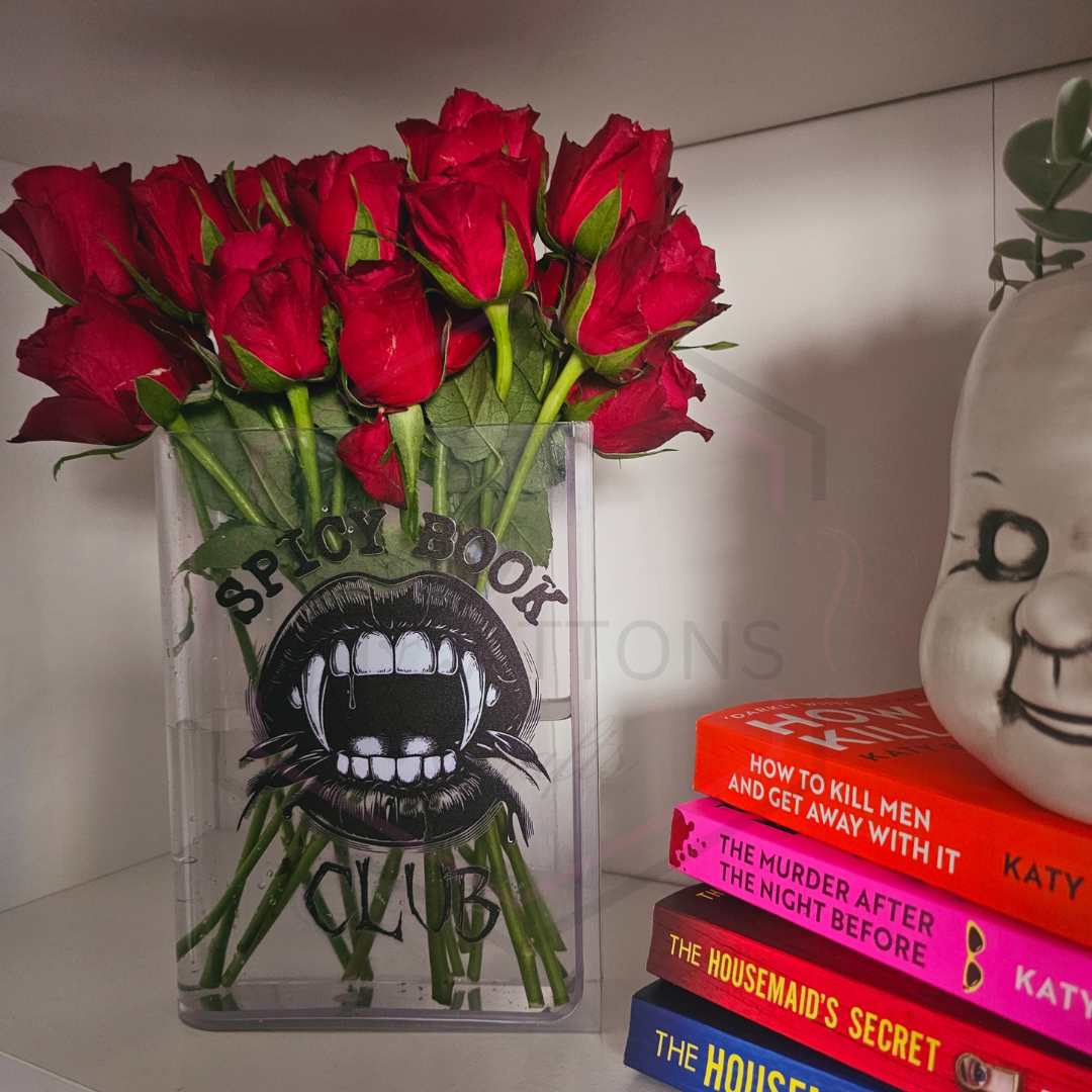 Book Vase | Spicy Book Club | Acrylic Vase