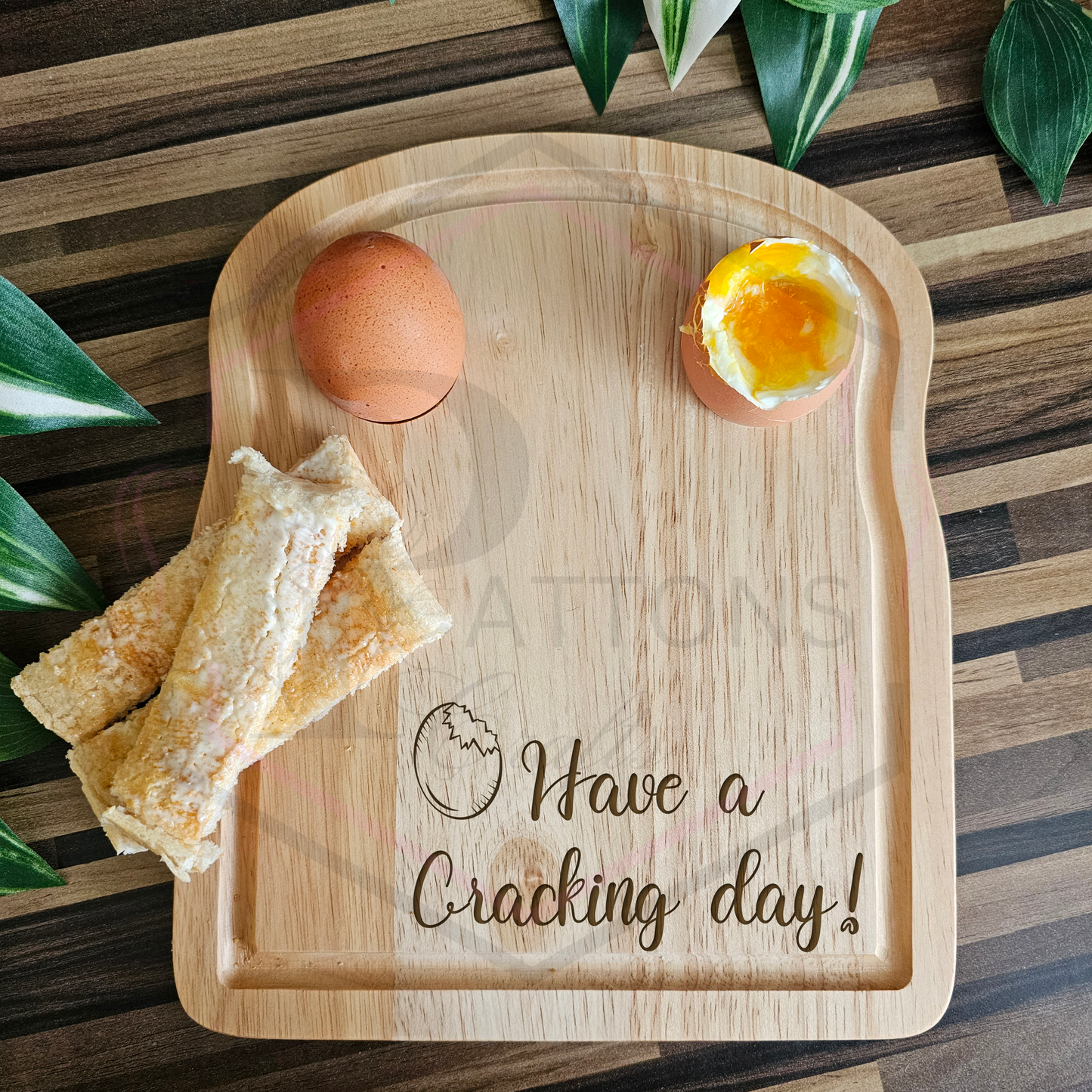 Egg & Toast Board | Have a cracking day! | Dippy Board