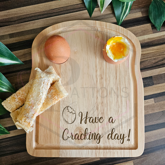 Egg & Toast Board | Have a cracking day! | Dippy Board