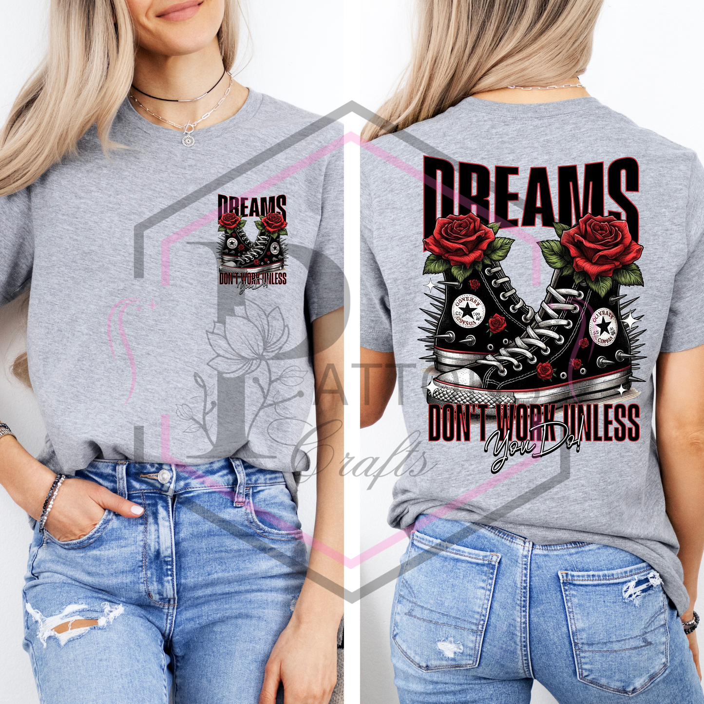 T-Shirt | Dreams don't work | Front and back print