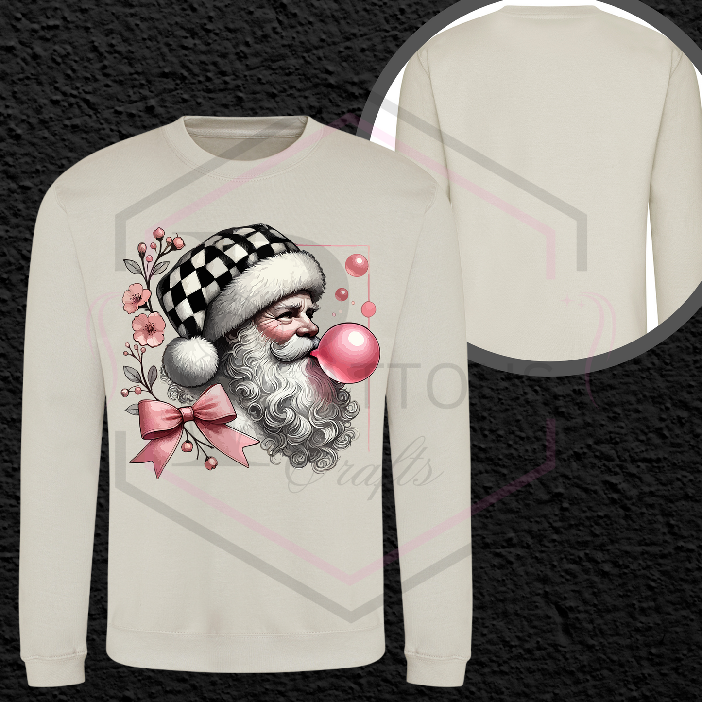 Sweatshirt | Checkered Santa