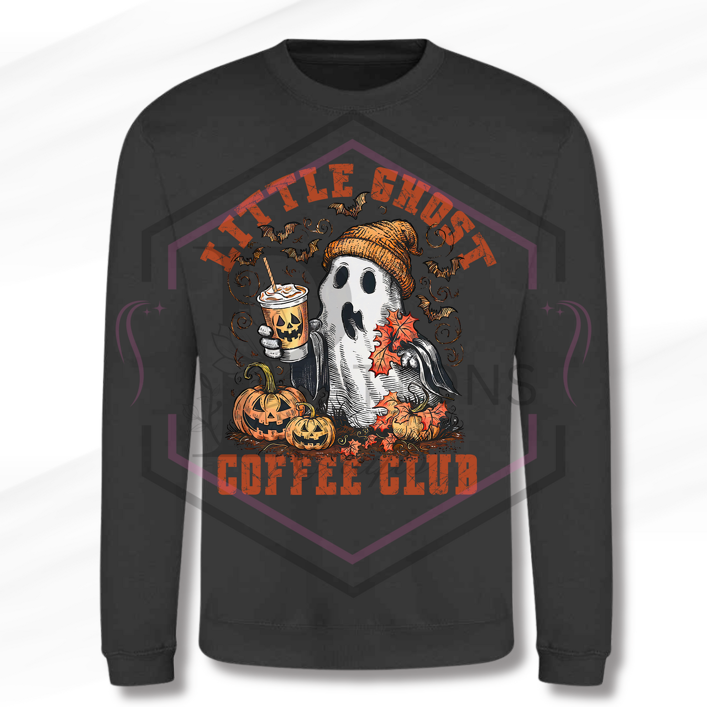 Sweatshirt | Little Ghost Coffee Club | Grey Sweatshirt