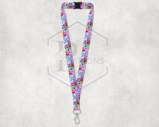 Purple Ghost Lanyard | Breakaway lanyard