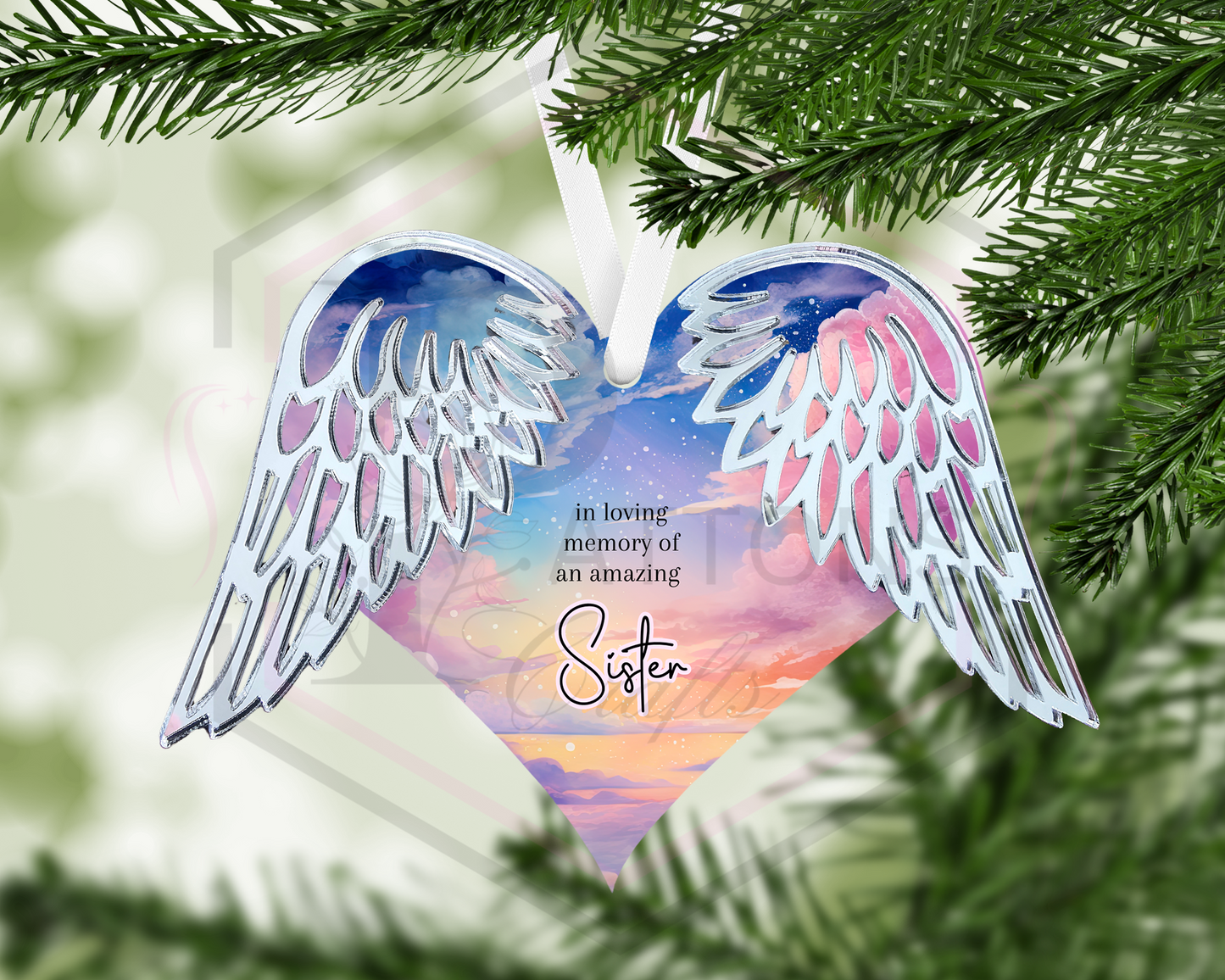 Angel Wings Decoration | Memorial hanging decoration | Personalised