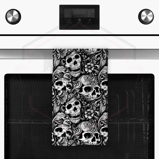 Tea Towel | Tattoo skull | Kitchen towel