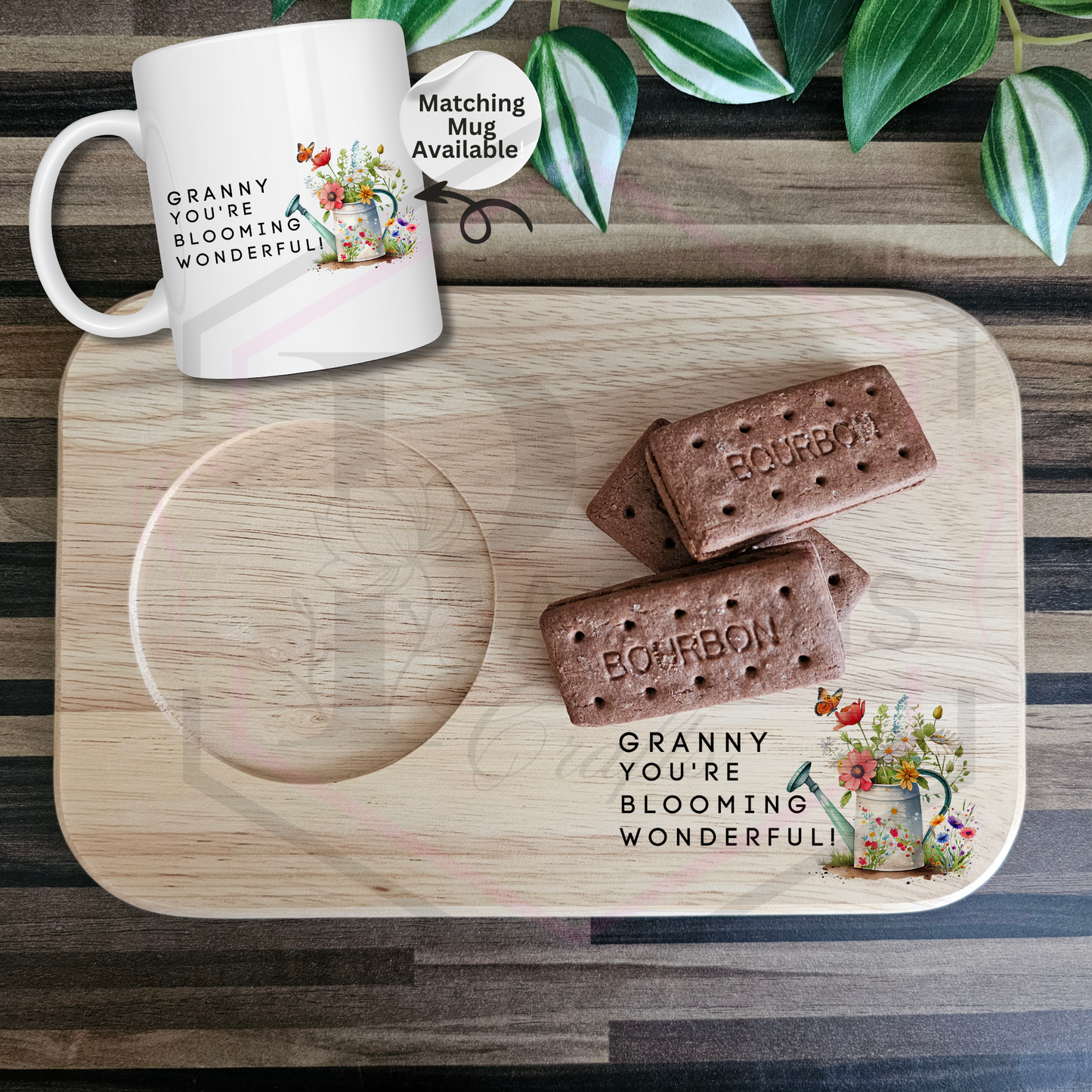 Tea Board | Personalised "your blooming wonderful" tea board