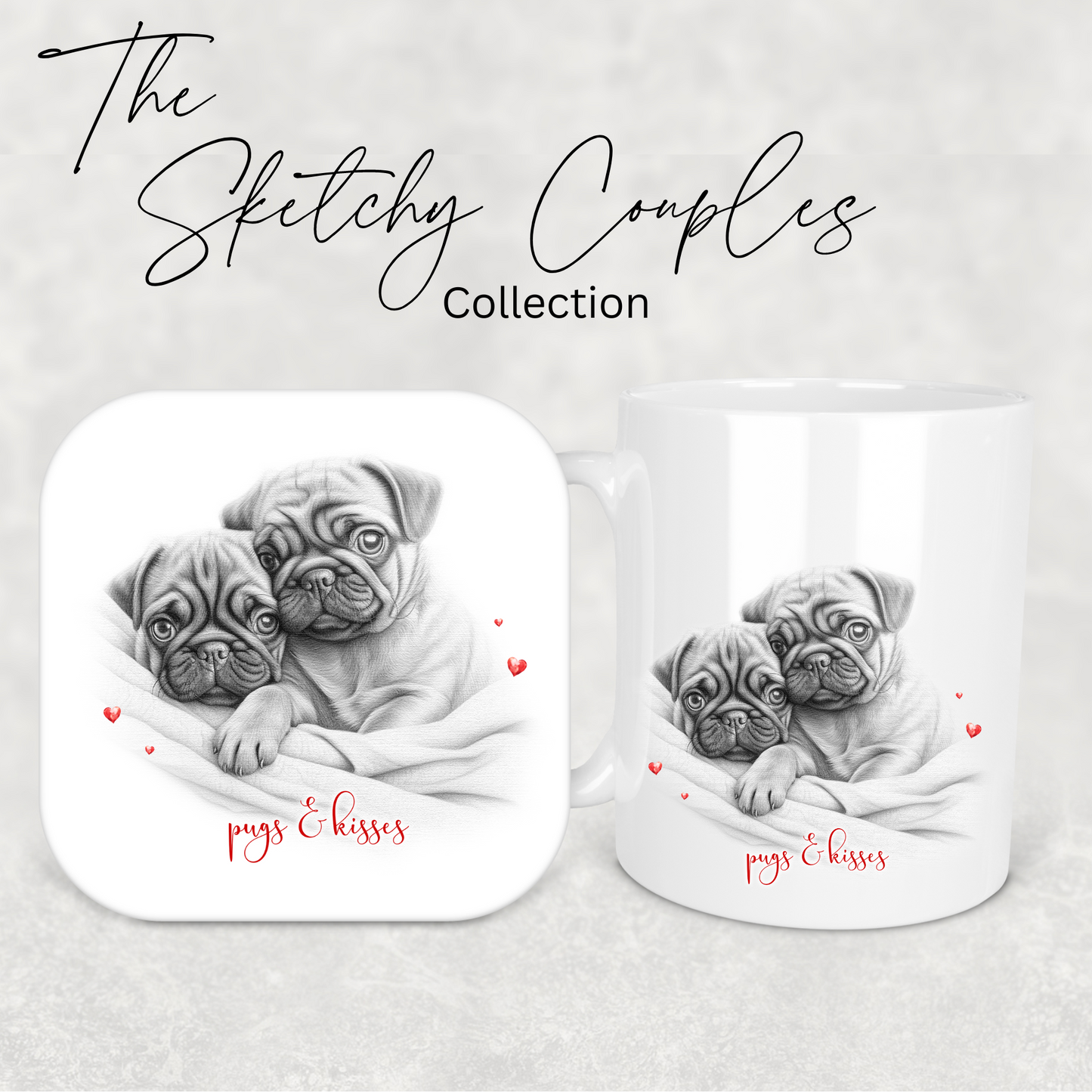 Sketchy Couples Collection | Pug Collection