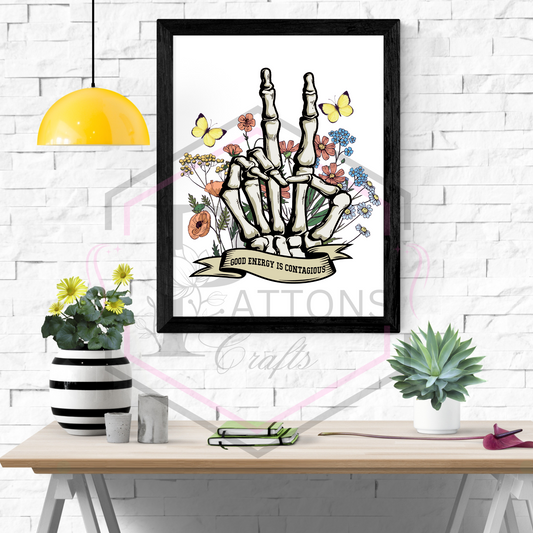 A4 Print | Good Energy is Contagious | Unframed Print