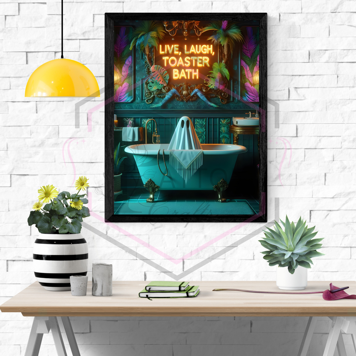 A4 Print | Live, Laugh, Toaster Bath | Unframed Print