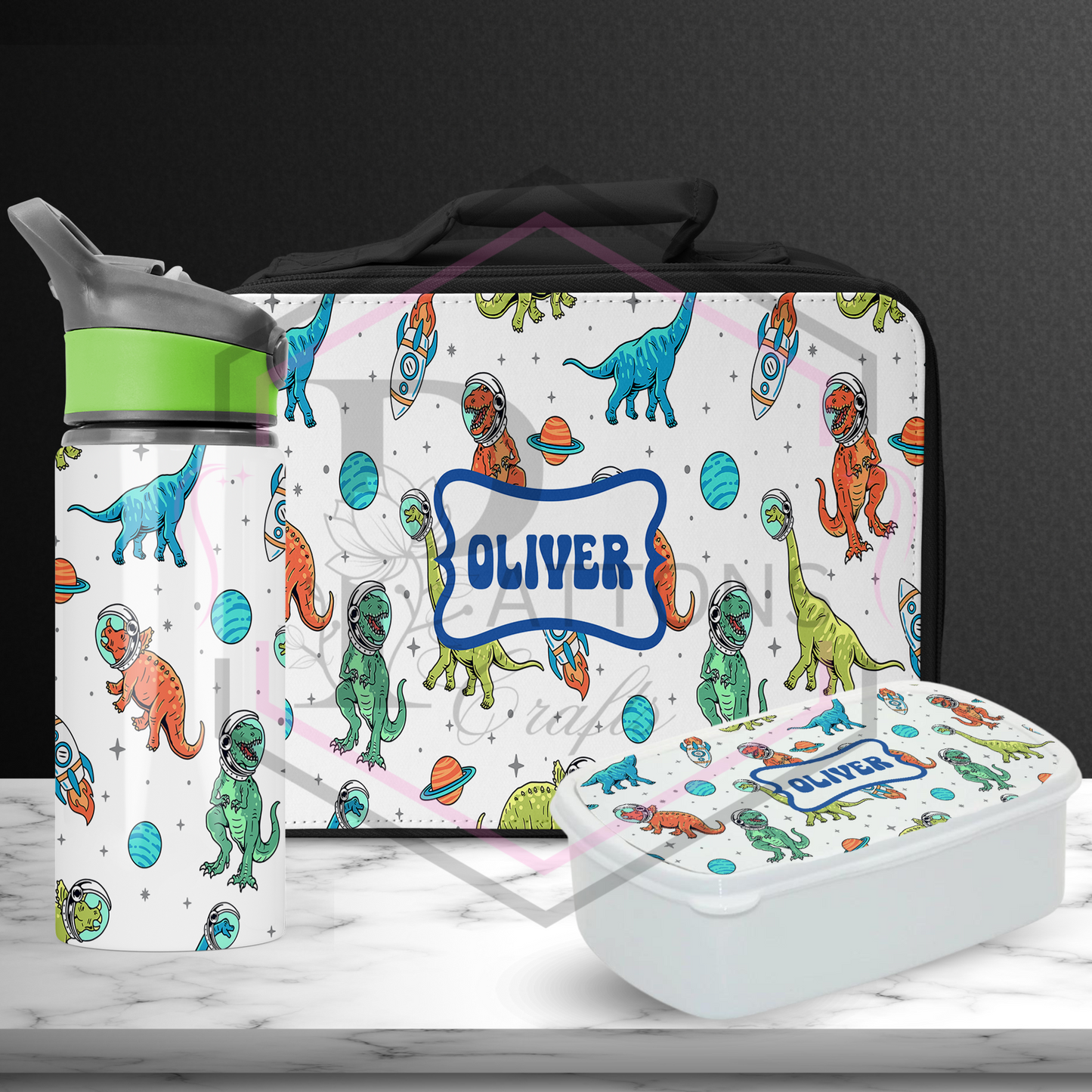 Lunch Bag set | Personalised Dinosaur | Lunch box