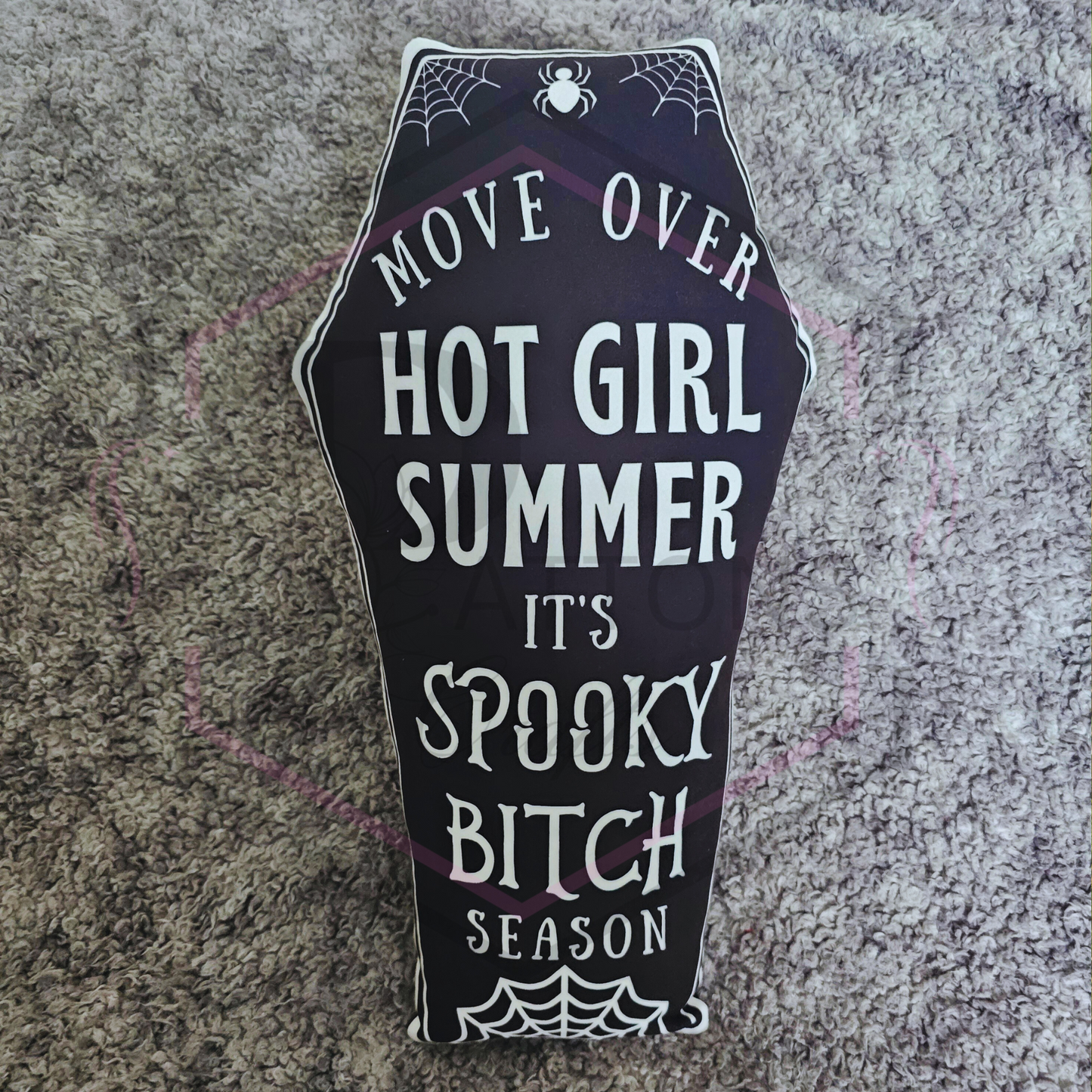 Coffin Cushion | Spooky Bitch Season | Statement cushion