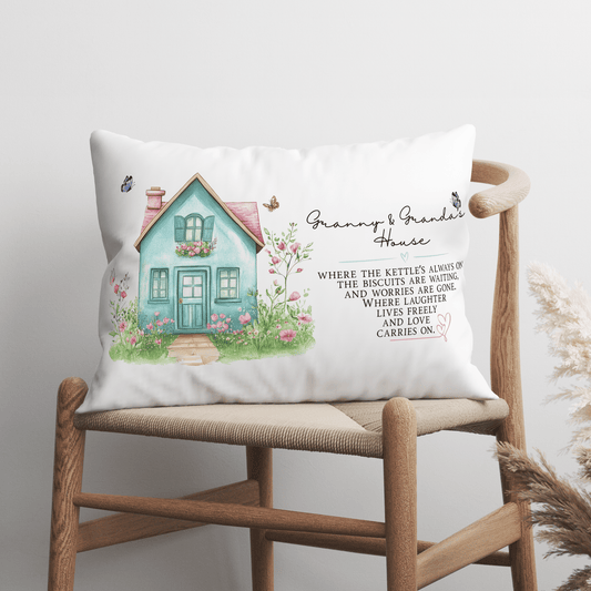 Grandparents Personalised Rectangle Cushion – Nanny Granda Gift
