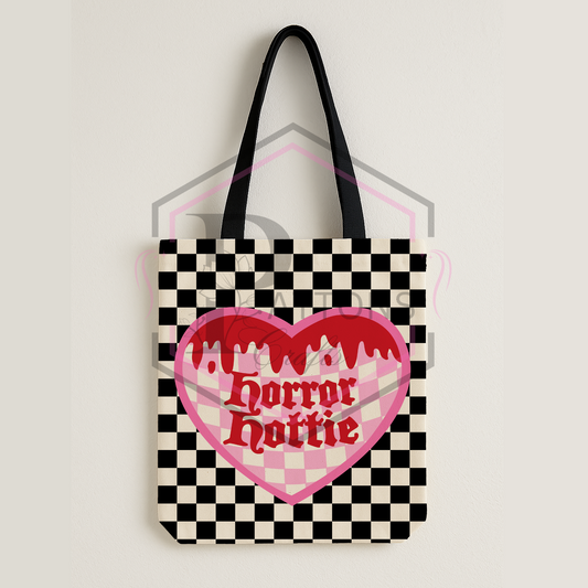 Checkerboard tote bag | Horror Hottie