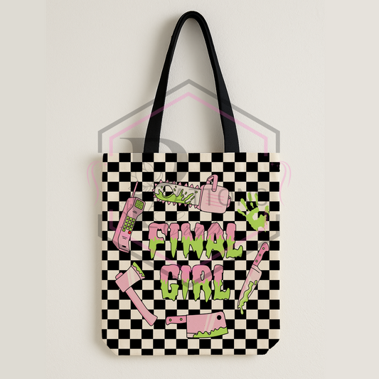 Checkerboard tote bag | Final Girl