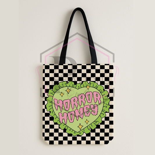 Checkerboard tote bag | Horror Honey