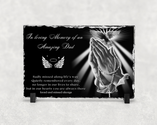 Memorial Slate | Praying hands | 20x30cm