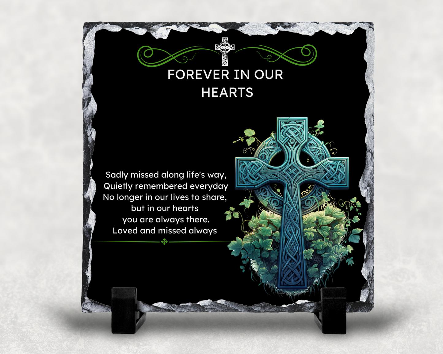 Memorial Slate | Celtic Cross | 20x20cm | 30x30cm