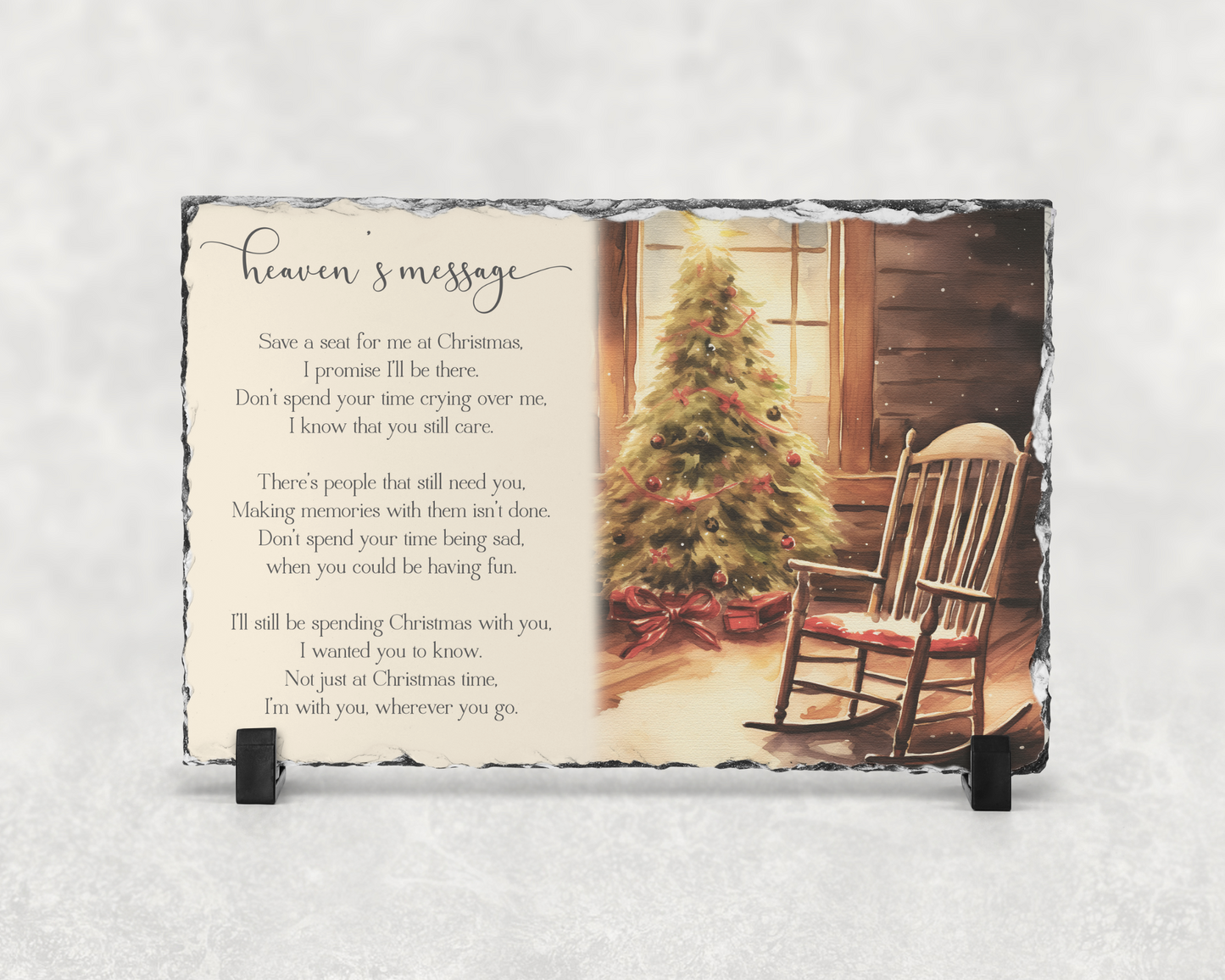 Memorial Slate |Christmas Message | 20x30cm | seed card