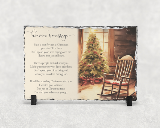 Memorial Slate |Christmas Message | 20x30cm | seed card