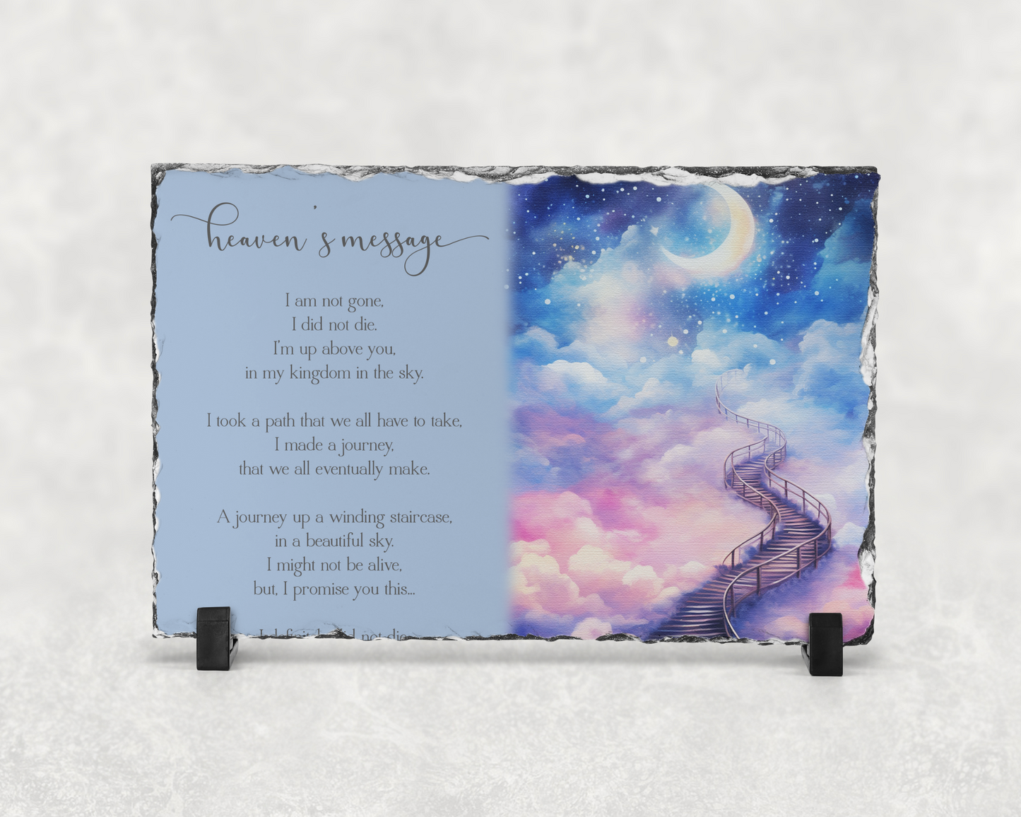 Memorial slate| Heavens Message | 20x30cm | Seed card