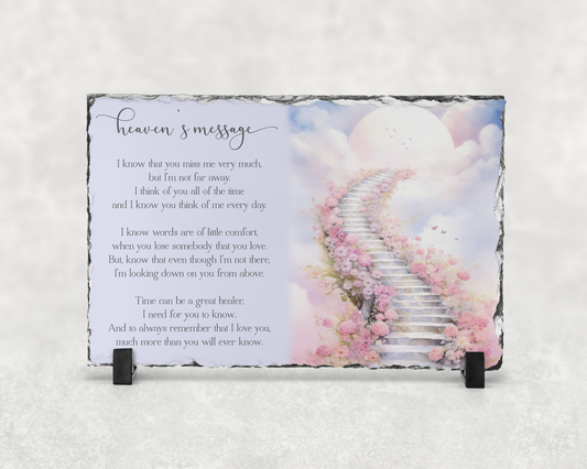 Memorial slate | Heavens Message | 20x30Cm | Seed Card